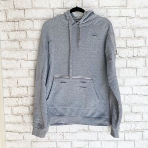 True Rock Ripped Grey Hoodie Men’s Size Medium